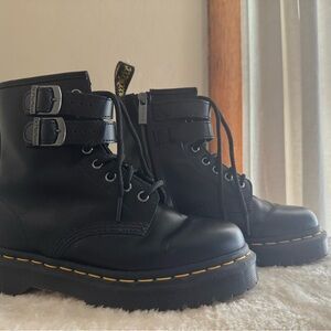 Dr. Martens 1460 Leather Buckle Boots